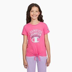 Champion Pink Short Sleeve Tee with Stylish Knot